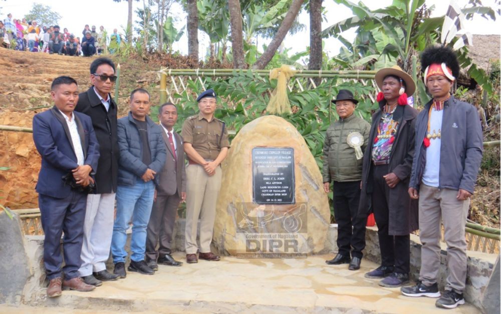 MLA & Advisor Land Resources, CL John inaugurated Chenmoho Chinglen village on December 14. (DIPR Photo)